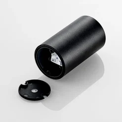 Arcchio downlight Olivir, sort, metal, Ø 6cm, GU10, IP44