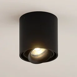 Arcchio downlight Walza, sort, metal, Ø 9,3 cm, GU10