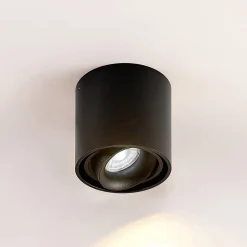 Arcchio downlight Walza, sort, metal, Ø 9,3 cm, GU10