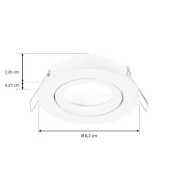 Arcchio downlight Zyron, hvid, Ø 8,2 cm