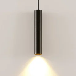 Arcchio Ejona pendellampe, højde 35 cm, sort, aluminium