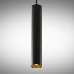 Arcchio Ejona pendellampe, højde 35 cm, sort, aluminium