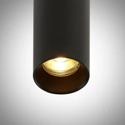 Arcchio Ejona pendellampe, højde 35 cm, sort, aluminium