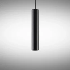 Arcchio Ejona pendellampe, højde 35 cm, sort, aluminium