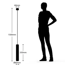 Ejona pendellampe, højde 35 cm, hvid, aluminium^Arcchio Discount