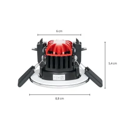 Elmon LED-indbygningslampe, IP65, krom^Arcchio