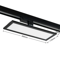 Arcchio Hairis LED-panel, 30 cm, sort, 3000 K