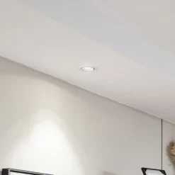 Arcchio Loftlamper|Indbygningsspots>Harcos LED-downlight, hvid, Ø 8 cm, 4.000K