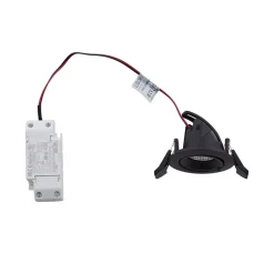 Arcchio Harcos LED-downlight, sort, Ø 8 cm, 4.000K