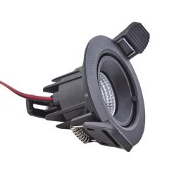 Arcchio Harcos LED-downlight, sort, Ø 8 cm, 4.000K