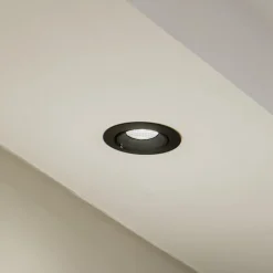 Arcchio Indbygningsspots>Harcos LED-downlight, sort, Ø 11 cm, 4.000K