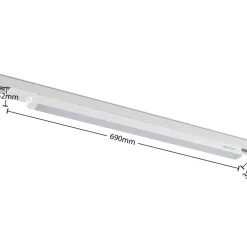 Arcchio Harlow LED-skinnelampe, hvid, 69 cm, 3.000 K