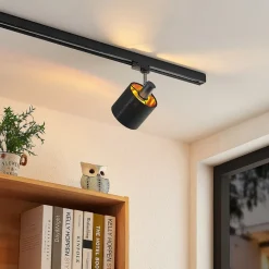 Heleni Spot skinnesystem sort guld^Arcchio Hot