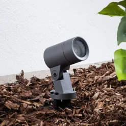 Hemmani spot med jordspyd, højde 35 cm, antracit, aluminium^Arcchio Best