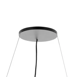 Arcchio hængelampe Brinja, sort, Ø 64 cm, 4 lyskilder, GU10