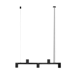 Arcchio hængelampe Brinja, sort, 120 cm, 5 lyskilder, GU10