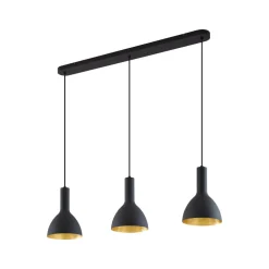 hængelampe Cosmina, 3 lyskilder, længde 90 cm, sort^Arcchio Clearance