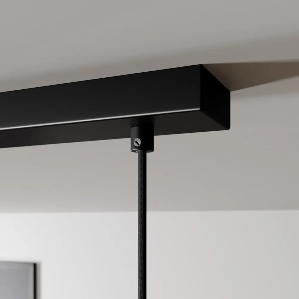 Hængelampe Tadej, 4 lyskilder, sort-hvid, metal, E27^Arcchio Discount