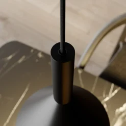 Hængelampe Tadej, 4 lyskilder, sort-hvid, metal, E27^Arcchio Discount