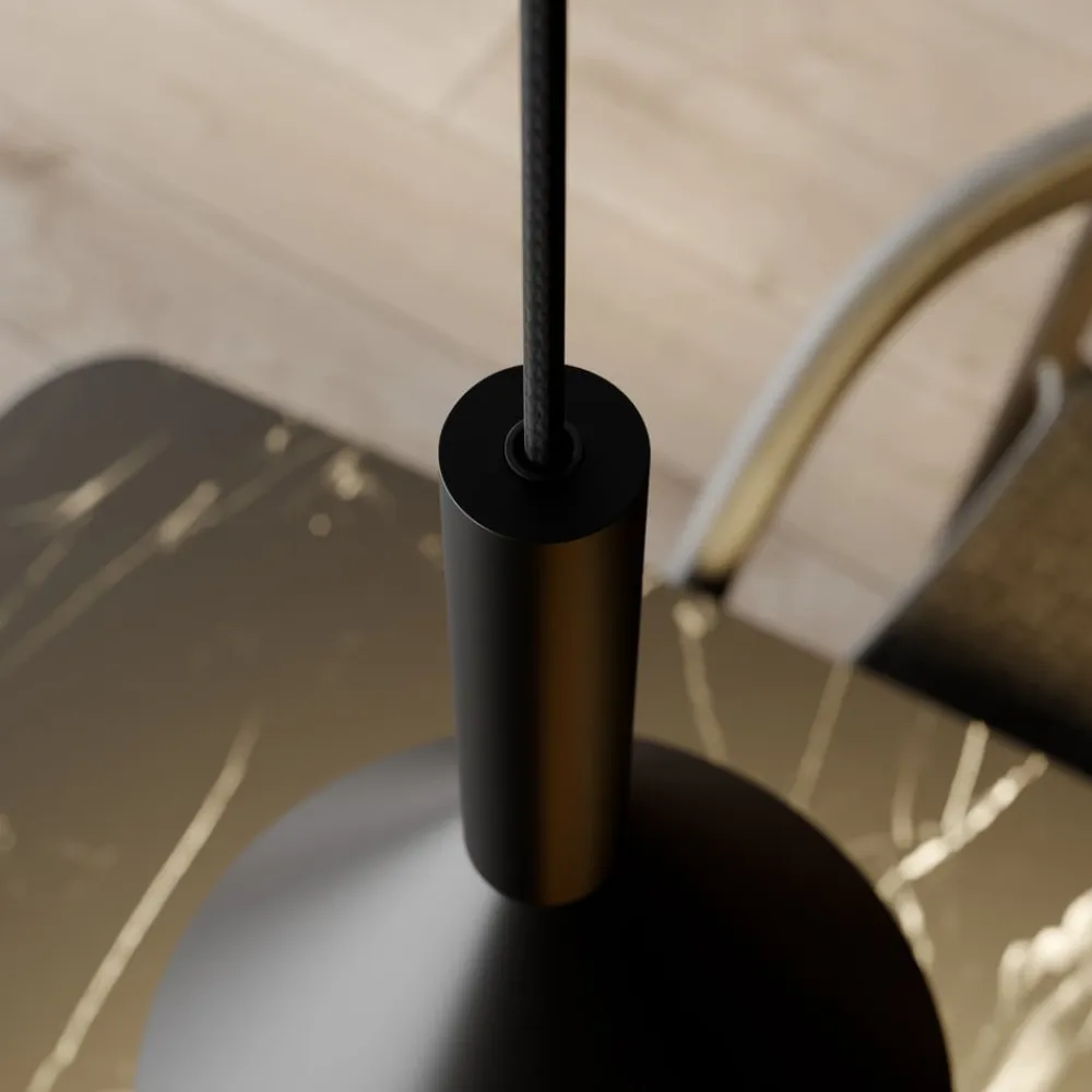 Hængelampe Tadej, 4 lyskilder, sort-hvid, metal, E27^Arcchio Discount