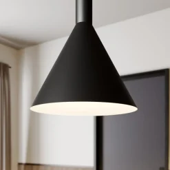 Hængelampe Tadej, 4 lyskilder, sort-hvid, metal, E27^Arcchio Discount