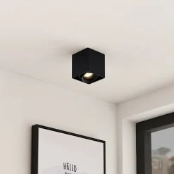 Kubika downlight, 9 cm, sort, 1 lyskilde, metal^Arcchio New