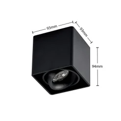 Kubika downlight, 9 cm, sort, 1 lyskilde, metal^Arcchio New