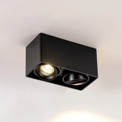 Kubika downlight, 19 cm, sort, 2 lyskilder, metal^Arcchio Discount