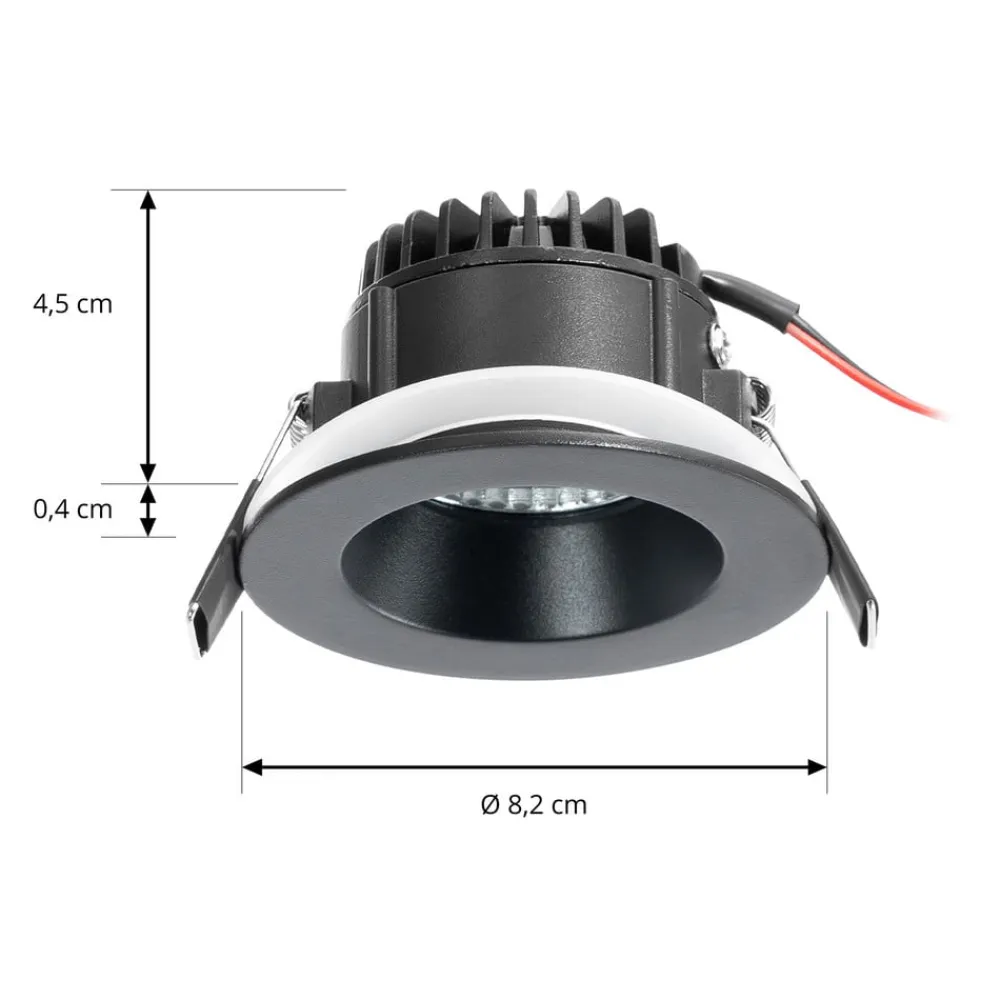 Arcchio Arbejdsrum/Kontor|Indbygningsspots>LED-downlight Aryx, sort, 3.000K