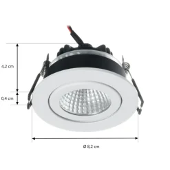 Arcchio LED-downlight Jyra, hvid, 3.000K