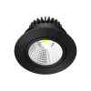 Arcchio Indbygningsspots>LED-downlight Zarik sort, 3.000K