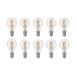 Arcchio LED-filamentpære E14 G45, sæt med 10 stk, 4000 K