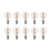 LED-filamentpære E14 G45, sæt med 10, 3000 K^Arcchio Hot