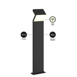 LED-gadelampe Havin, antracit, metal, 100 cm^Arcchio Best
