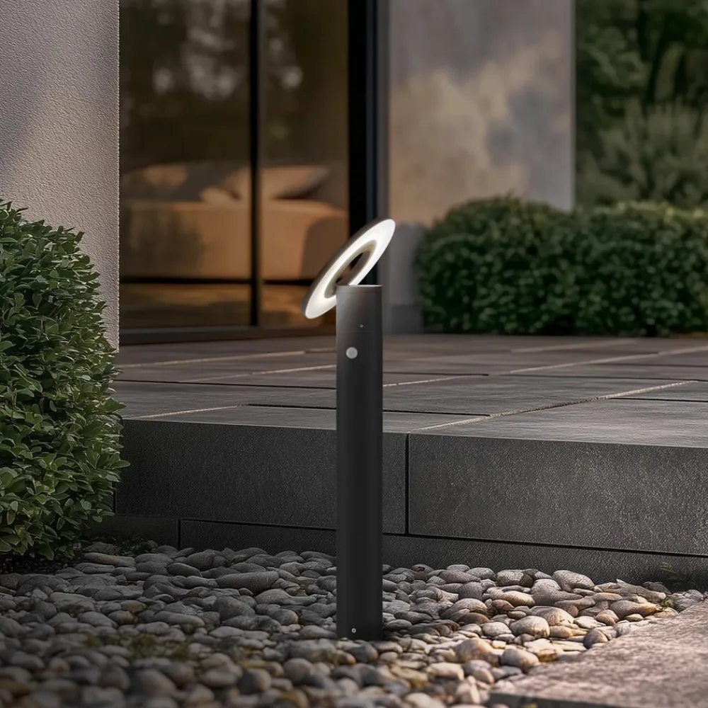 LED-gadelampe Tovio, antracit,, Ø 24cm, sensor^Arcchio Hot