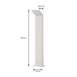 Arcchio LED-gadelampe Yolena, 100 cm, hvid, IP65