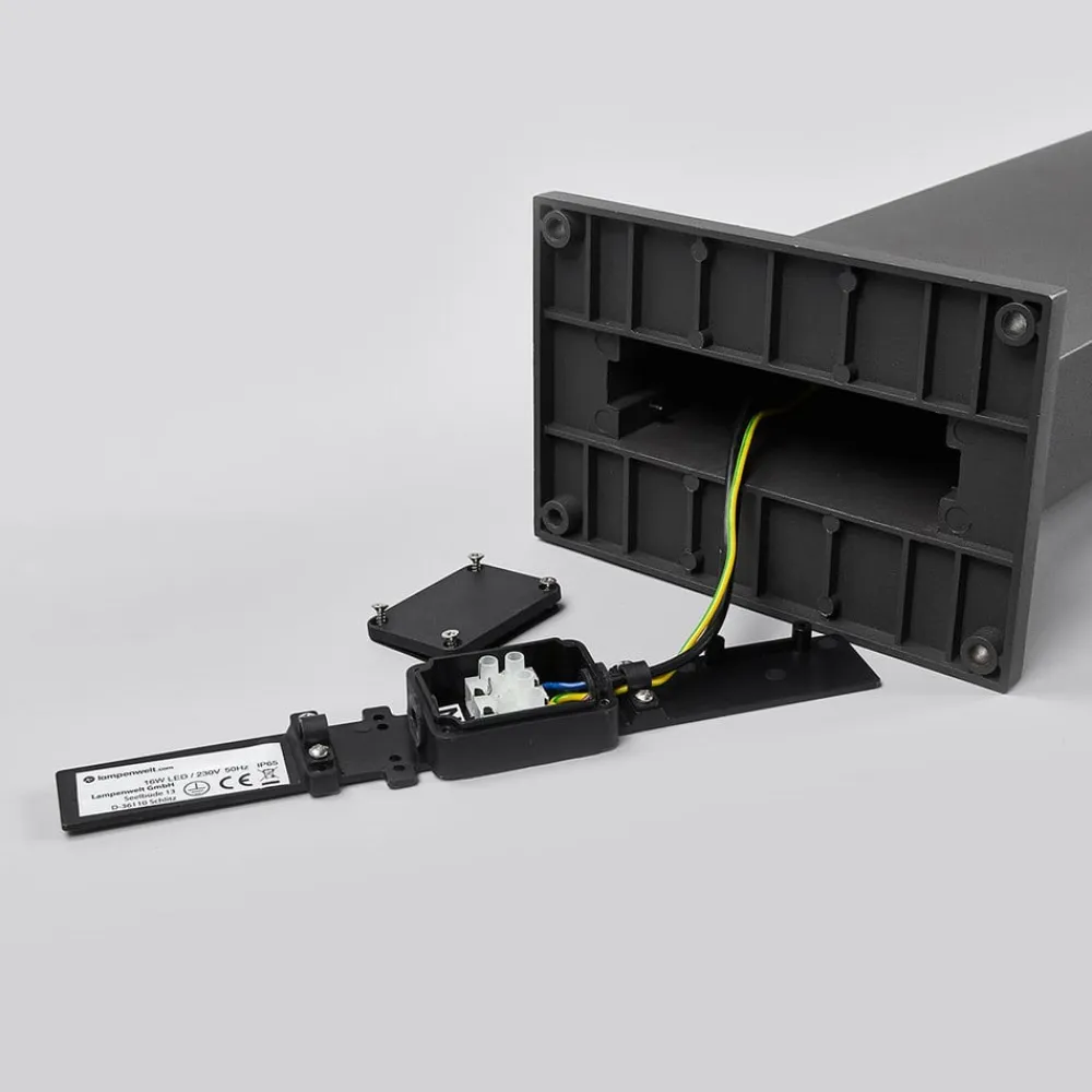 LED-gadelampe Yolena, 100 cm, antracit, aluminium^Arcchio New