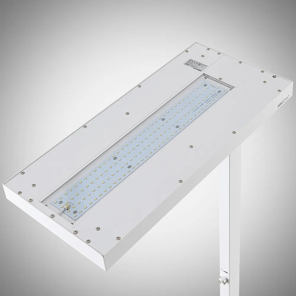 Arcchio LED-gulvlampe Logan Pro, hvid, sensor, dæmpbar