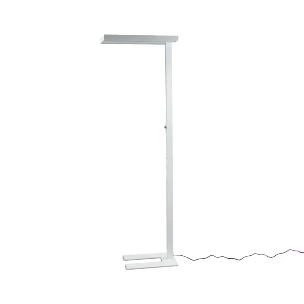Arcchio LED-gulvlampe Logan Basic, hvid, 6.000 lm, dæmpbar