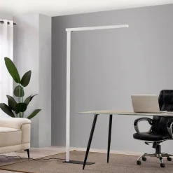Arcchio LED-gulvlampe til kontor Tamilo, hvid, metal, 194 cm