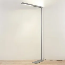 Arcchio LED-gulvlampe til kontor Tamilo, sølv, metal, 194 cm