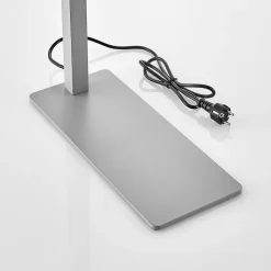 Arcchio LED-gulvlampe til kontor Tamilo, sølv, metal, 194 cm