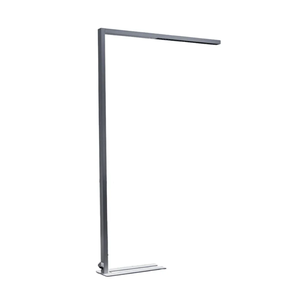 Arcchio Gulvlamper>LED-gulvlampe til kontor Jolinda, sølv, CCT, sensor,