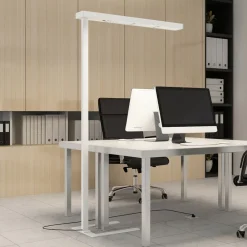 LED-gulvlampe til kontor Susi, hvid, sensor, touchdæmper^Arcchio Outlet