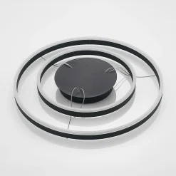 LED-hængelampe Albiona, sort, 2 ringe, Ø 60 cm^Arcchio New