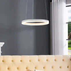 Arcchio Pendellamper|Pendellamper>LED-hængelampe Albiona, hvid, 1 ring, Ø 40 cm