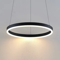LED-hængelampe Albiona, sort, 1 ring, Ø 40 cm^Arcchio