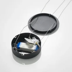 LED-hængelampe Albiona, sort, 1 ring, Ø 40 cm^Arcchio