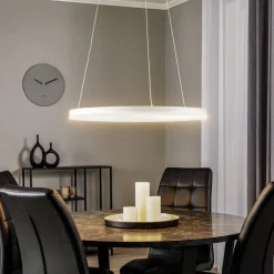 Arcchio LED-hængelampe Albiona, hvid, 1 ring, Ø 60 cm