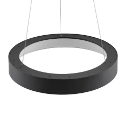 LED-hængelampe Aleksi, Ø 60 cm, sort, metal, CCT^Arcchio Best